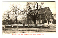 Postcard NJ Moravian Church near Swedesboro White Fence Street View picture