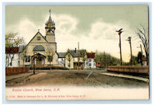 c1905 Baptist Church, West Derry New Hampshire NH Antique Unposted Postcard picture