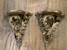 Vintage Rococo Italian-Style Handmade Carved Gold Painted Wood Wall Shelf Japan picture