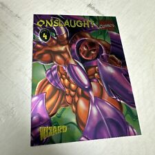 Wizard Magazine Onslaught #4 Chromium Promo Card 1996 picture