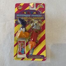 Looney Tunes Toothpaste Toothbrush Toppers Road Runner Wile Coyote 1995 picture
