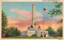 Vintage Postcard Lincoln's Tomb Superstructure Springfield Illinois C. T. Art picture