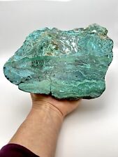 Malachite w/ Chrysocolla Large Piece 3lbs 3oz 8 In At Widest 2.25 In At Thickest picture