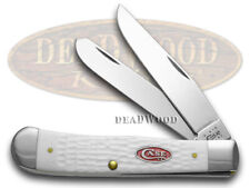 Case xx Knives Sparxx Trapper Jigged White Delrin Stainless Pocket Knife 60182 picture