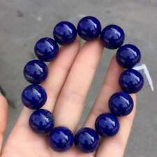 Genuine Natural Royal Blue Lapis Lazuli Beads Gemstone Bracelet AAAAA 18mm picture