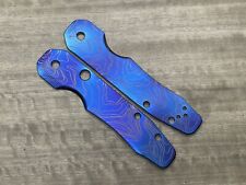 FLAMED TOPO engraved Titanium Scales for Spyderco SMOCK picture