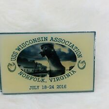 2016 USS Wisconsin Association Crew Member Reunion Norfolk VA Souvenir Pin picture