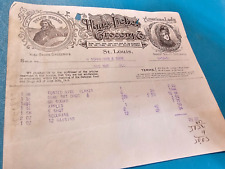 Antique  Ephemera Letterhead Billhead HAAS- LIEBER GROCERY CO ST LOUIS 9/16 1910 picture