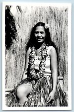 Hawaii HI Postcard RPPC Photo Hula Girl Hawaiian Island c1940's Unposted Vintage picture