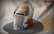 Medieval bacinet Barbuta helmet warrior armor 14 Gauge Steel helmet SCA LARP picture