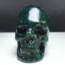 150g Natural Crystal Specimen. Green agate. Hand-carved. Exquisite Skull.Healing picture