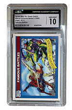 1990 Impel Marvel Universe Famous Battles Spiderman vs. Green Goblin CGC 10*Rare picture