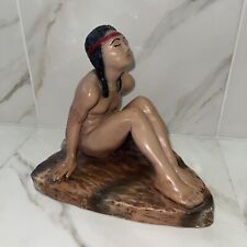 Vintage Progressive Art Sculpture Native American Indian Woman picture