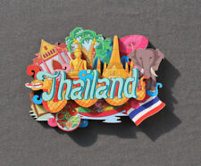 Thailand Tourism Travel Souvenir Art 3D Woodiness Fridge Magnet For Decoration picture