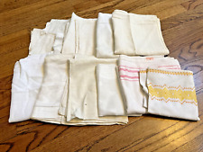 LOT OF 11: Random Linen Damask Towels (Various Sizes) Some monogrammed picture