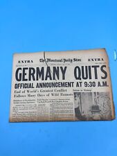 Germany Quits May 7, 1945 Montreal Daily Star picture