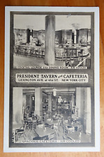 President Tavern and Cafeteria, Lexington & 41st, New York, NY NYC postcard 1941 picture