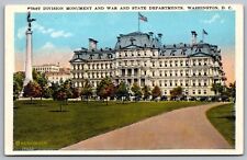 First Division Monumnet And War And State Departments Washington DC UNP Postcard picture