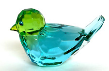 Ganz Crystal Expressions Green & Aqua Blue Bird Figurine Acrylic 2 1/2