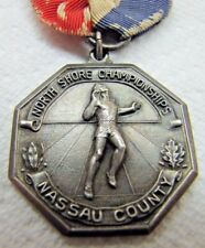 1943 NORTH SHORE CHAMPIONSHIPS NASSAU COUNTY 220 Yd Dash STERLING Medallion WW2 picture