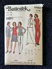 Vintage Butterick Sewing Pattern Easy 5 Main Pattern Pieces 6621 Size 16 Bust 38 picture