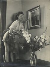 Germaine Roger at her home Paris singer actress born in Marseille vintage photo picture