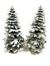 Dept 56 Village Accessories Pequot Pines (Set of 2)Trees Retired 10” Tall (M) picture