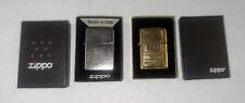 Vintage Pair Of Unused Zippo Lighters W/ Box picture