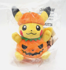 Pikachu Wearing Pumpkin Costume Plush Pokemon Center 2023 - Brand NEW & Sealed picture