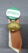 Vintage 1930's Dartmouth College Football Pin with Ribbons picture