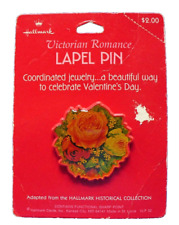 Hallmark PIN Valentines Vintage ROSES VICTORIAN Romance Flowers Holiday NEW* picture