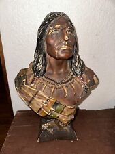 Vintage Western Cigar Store Indian Native American Head Bust Statue picture