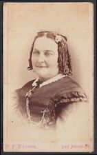 Chubby-faced woman sausage curls CDV by W F Waters Philadelphia picture