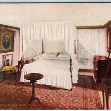 c1910s Mt. Vernon, VA George Washington's Master Bedroom Bed Deathbed PC A243 picture