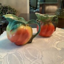 Royal Bayreuth￼￼ Peach Creamer And German Tomato Creamer picture