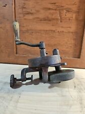Antique/Vintage Cast Iron Bench Mount Hand Crank Sharpening Stone/ Grinder picture