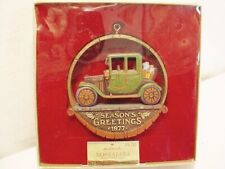 Hallmark Ornament 1977 Season's Greetings Antique Car Tree Trimmer Collection picture
