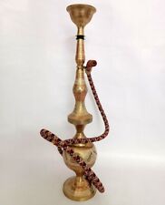 Handmade Pure Brass Leaf and Embossed Designed Folding Hookah Use Winter Party picture