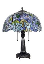 22” Tiffany Style Stained Glass 2-Light Accent Table Lamp picture