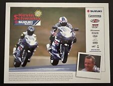 Vintage 2002 Original Poster Card Kevin Schwantz Suzuki GSXR Moto GP Superbike picture