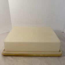 Tupperware Harvest Gold 9 X 13 Cake Carrier 622-2 Lid 623-5 No Handle picture