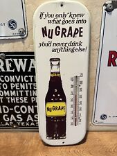 ORIGINAL & AUTHENIC ''NUGRAPE'' THERMOMETER PAINT METAL, THERM WORKS   6X16 INCH picture