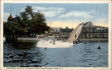 Chautauqua Lake New York Celoron Park Toboggan Slide ~ 1916 postcard sku697 picture