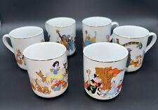 Walt Disney Productions Alice Mickey Snow White Pooh Tigger Mug Vintage Lot of 6 picture