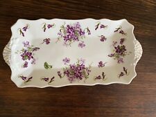 Royal Worcester Spode Hammersley Bone China sandwich tray Victorian Violets picture