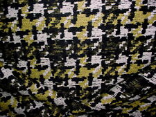 18Y KRAVET LEE JOFA CITRON BLACK HOUNDSTOOTH CHENILLE UPHOLSTERY FABRIC  picture