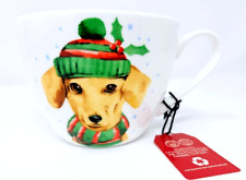 Portobello By Design Dachshund Christmas Holly Dog Merry And Bright Mug New picture