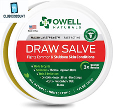OWELL Naturals Drawing Salve Ointment 1oz, ingrown Hair Boil, Splinter Remover,  picture