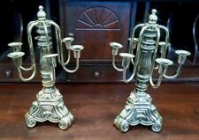 Vintage Rubel Syle Candelabra Six Cup Candle Holder Metal Gold Tone  picture