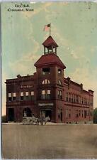CROOKSTON, MN Minnesota   FIRE DEPARTMENT & City Hall     c1910s   Postcard picture